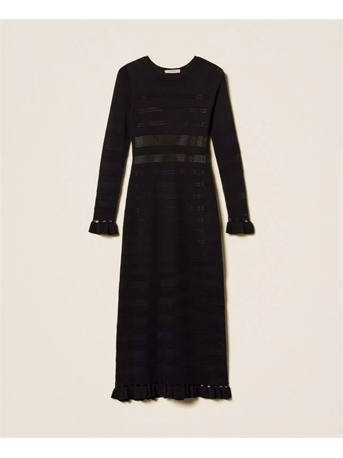 Abito lungo in maglia con volant TWINSET | TP3080/00006